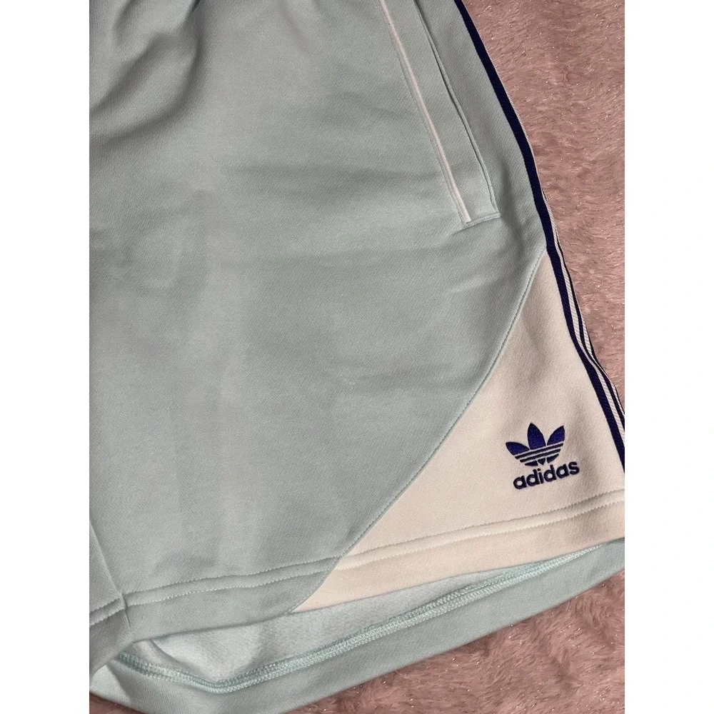 adidas Athletic Shorts‎ Men's Size M Light Blue White/Navy NWOT Bin 11